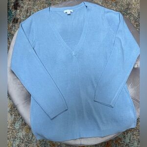 New York & Company Soft Blue V-neck Sweater